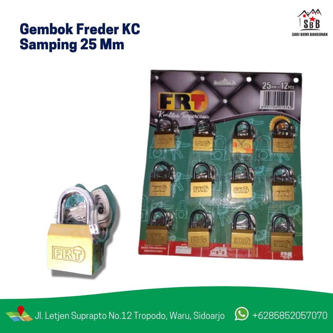 Gembok Freder KC Samping 25 Mm